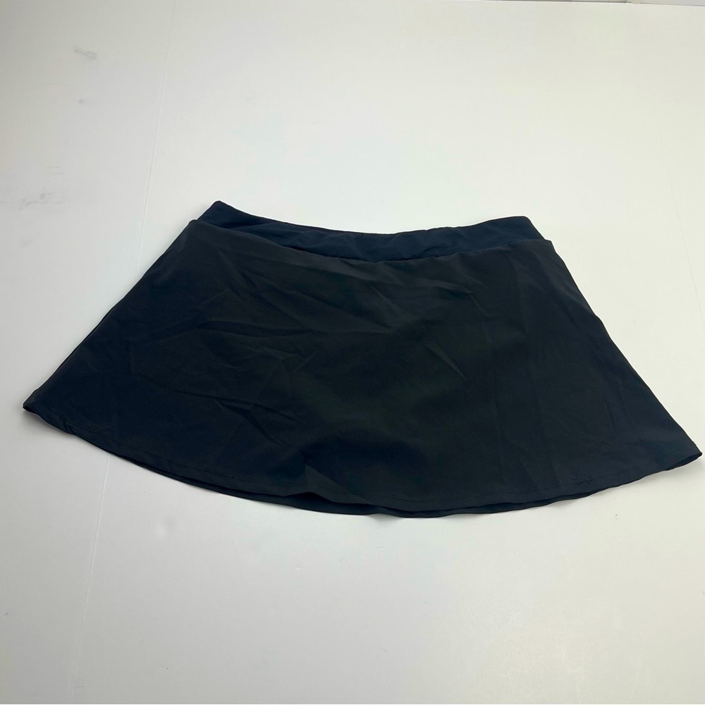 La Blanca Womens Swim Skort Skirt US Size Medium‎ Black Stretch Summer Vacation